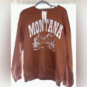 New crew neck with vintage Montana graphic